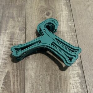 Teal Dog Bone Shaped Pet Mini Hangers